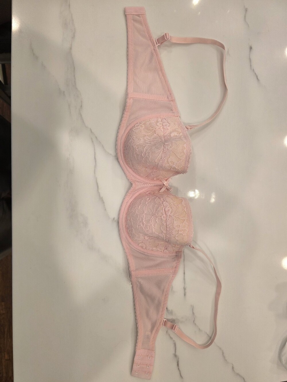 SECRETS IN LACE INTRIGUE Strapless BRA Pink 36C